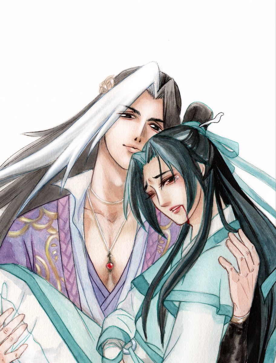 lemonjolly's tweet photo. 千秋
晏无师 x 沈峤

阿峤每次吐血 靠在老晏(老公)胸膛上就感到安全感满满

#lemonjollyart #danmei #danmeifanart 
#山河剑心 #thousandautumns #mengxishi 
#yanwushi #shenqiao https://t.co/Rxyc7TZxaH
