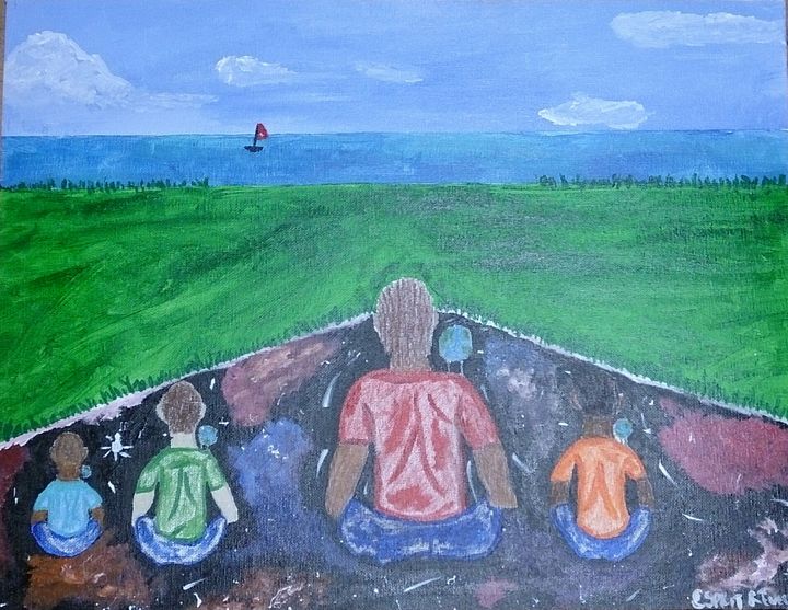 shadeeboe's tweet photo. Art of the Day! "“Got the world on our shoulders". Buy at: https://t.co/suQ3BeJJrW https://t.co/yS4ywuTyZ9