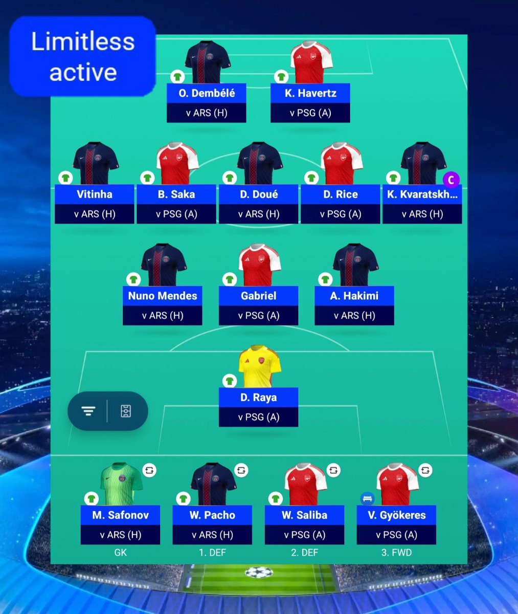 FPLboongTH's tweet photo. #UCL Final ✅ Limitless
🧢 🇬🇪
OR: 123,984
OP: 1,135

#UCLFantasy #UCLFinal #UCLFinal2026 #UCL2026 #PSGARS https://t.co/xZY2eS38Kr