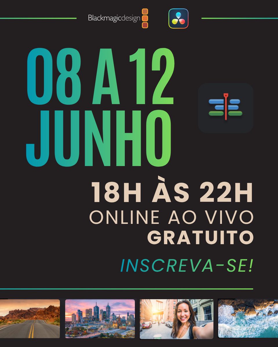 ProClass_RJ's tweet photo. Em Junho, a Blackmagic Design realiza o curso oficial de Especialização em Edição de Vídeo no DaVinci Resolve.
08 a 12 de Junho
18h às 22h
Gratuito
Online ao vivo
Certificação oficial Blackmagic Design gratuita
Inscreva-se!

https://t.co/gns4Q3AeYO https://t.co/ppKWlsIdoo