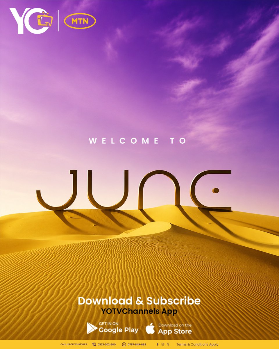 yotvofficial1's tweet photo. New Month. New Script. Welcome to June✨
This month, you're the main character, and we've already curated the perfect soundtrack and blockbuster lineup to match your energy. 🍿✨ https://t.co/PmcrkIGpS9
