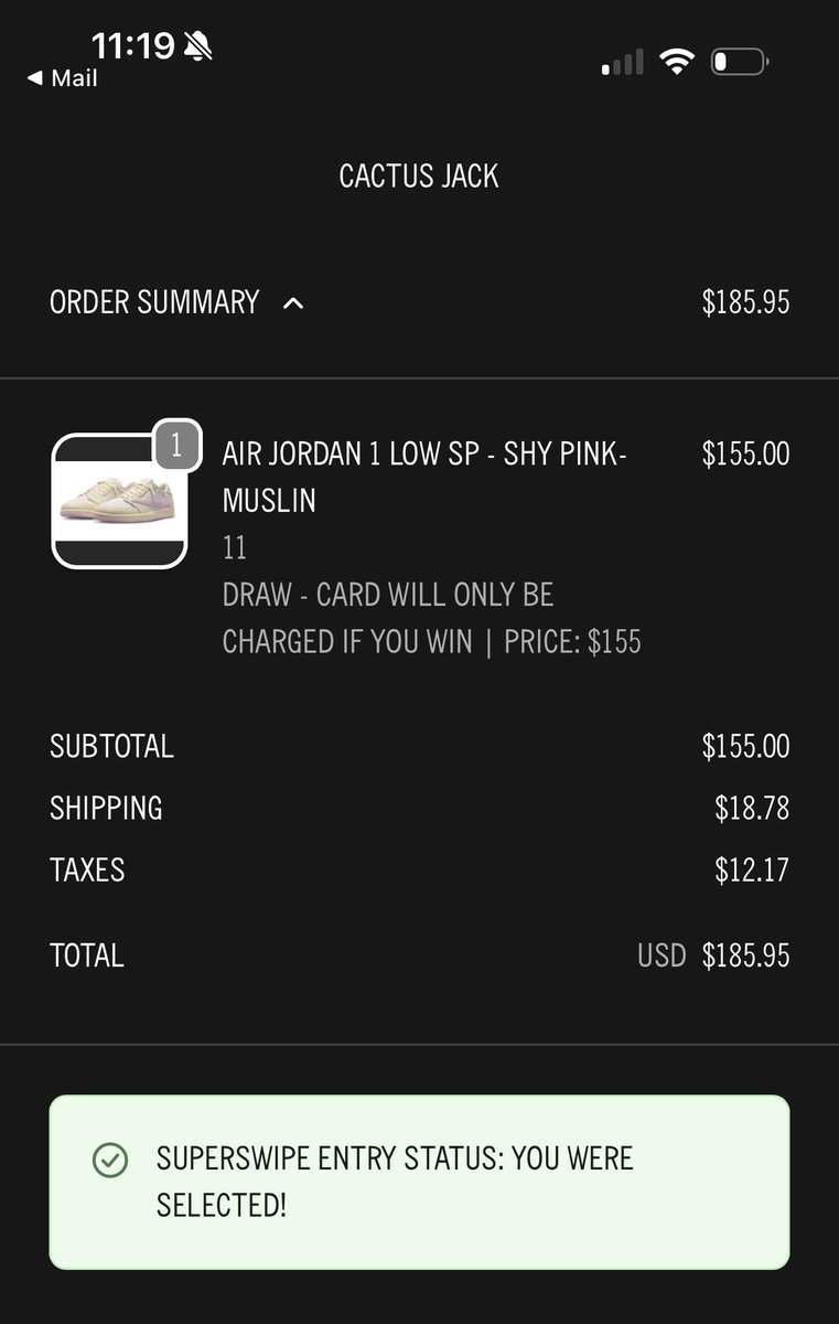 Colekrueger19's tweet photo. Wake and cash on the Travis Scott Raffle @SuperSwipe 🔥 https://t.co/VZd9YnbzTs