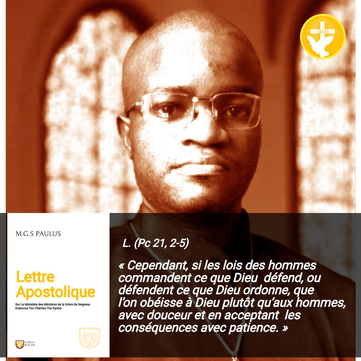 acbrd_fr's tweet photo. «Sachez que la loi a été notre pédagogue pour nous conduire à Christ, mais que nous ne sommes plus sous le pédagogue depuis que la foi est venue»

📄Lettre Apostolique (Diakonos Tes Charitos Tou Kyriou) https://t.co/e2vEPwxXpb
Demande d'info 📧: imperium-secretariatus@outlook.be https://t.co/AyEi91NvuW