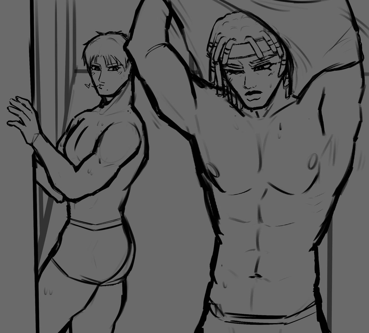 BLUDAENG's tweet photo. [WIP] no it’s not gay to check out your best friend in the locker room guys like c’mon 🙄
#nsfw (yet) #dpax #humanformers https://t.co/PuUbAsDeDM