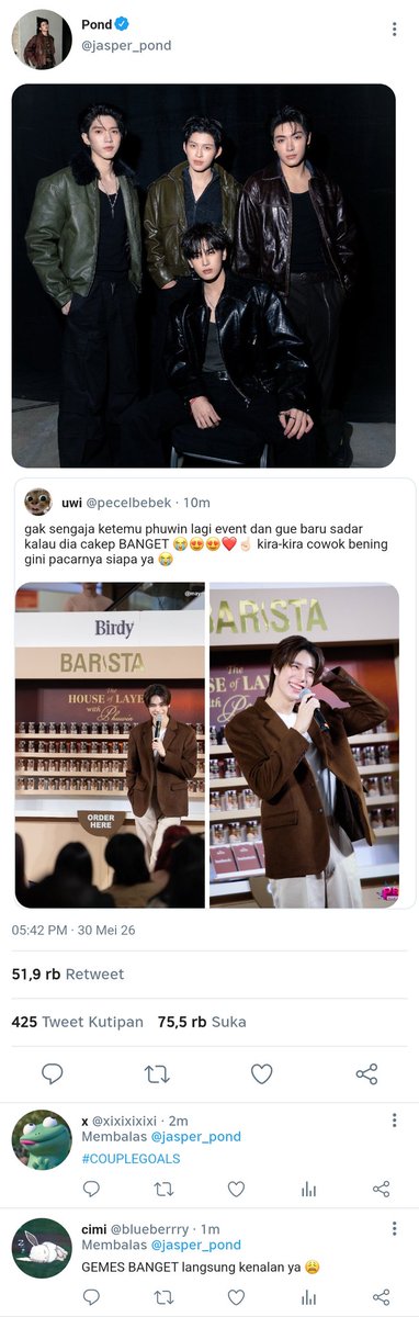 flowelune's tweet photo. makanya yg jelas 😔 

#pondphuwin two tweets au. https://t.co/Ii9BUA0yKj