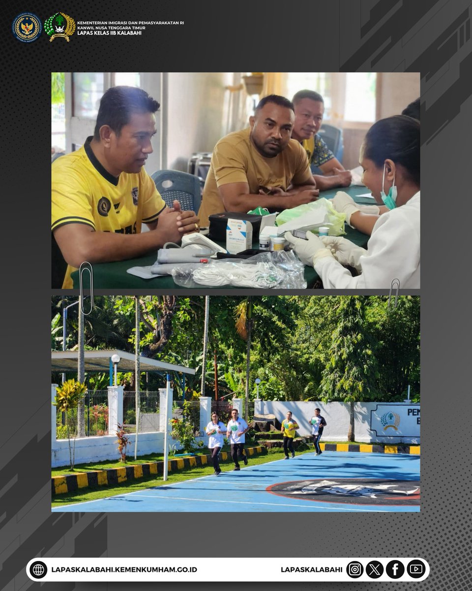 LapasKalabahi's tweet photo. Jaga Kebugaran Pegawai, Lapas Kalabahi Gandeng Puskesmas Mebung Gelar Skrining Kesehatan
https://t.co/18kL5nscr5

#LapasKalabahi 
#Kemenimipas 
#AlwaysTheBest
~ KanwilDitjenpasNTT https://t.co/H0R4BTX1D1