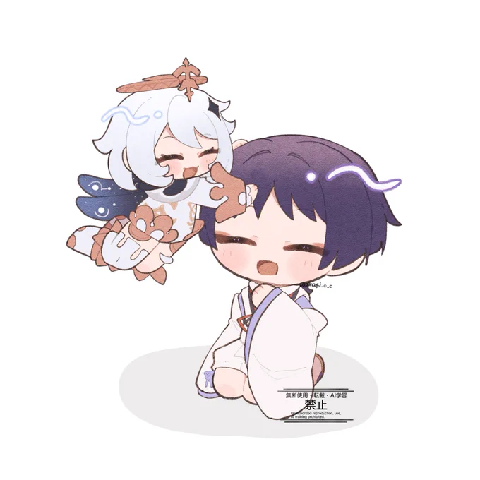 似たもの同士 #Paimon #Wanderer