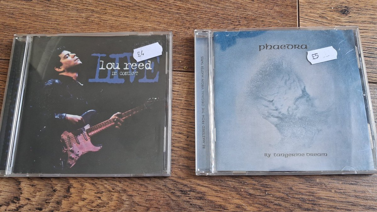 52Vinyl's tweet photo. A couple I picked up this morning. The Lou Reed is a rerelease of "Live In Italy" and the TD is the 2019 version with the Steven Wilson remix of "Phaedra" as an extra track. https://t.co/nOtqODWbd4