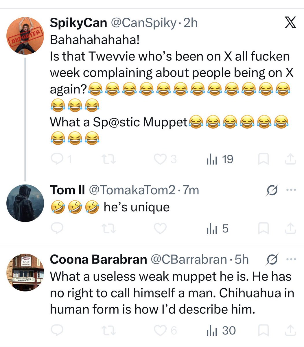 Predatorhunta6's tweet photo. @liamRockstat @jizzheadjohnson @TomakaTom2 @CBarrabran @Revs77 Poor old #CoonAaronbran show us those guns coward https://t.co/JOx1NqgiqH