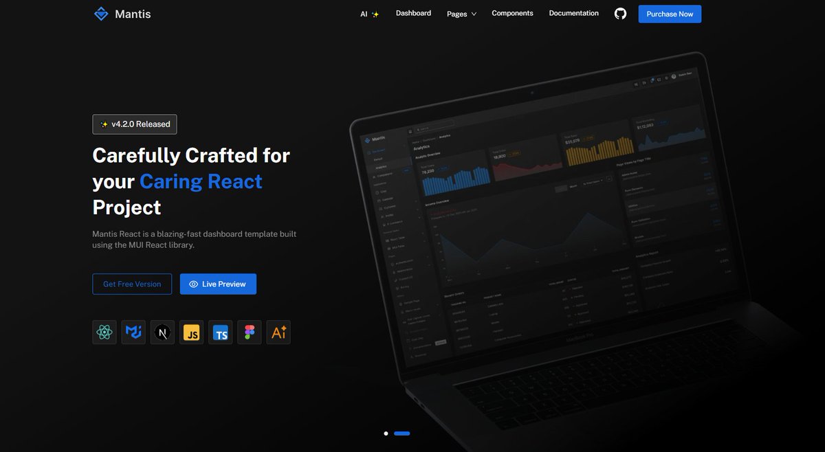 rakesh_nakrani's tweet photo. We're introducing APM (Agent Package Manager) for prompts in the Mantis React Material UI Dashboard.

Manage prompt packages more efficiently, streamline AI workflows, and build faster with a structured approach to prompt management.

This is another step toward making Mantis more AI-ready for modern applications.

@codedthemes 
#react #mui #dasboard