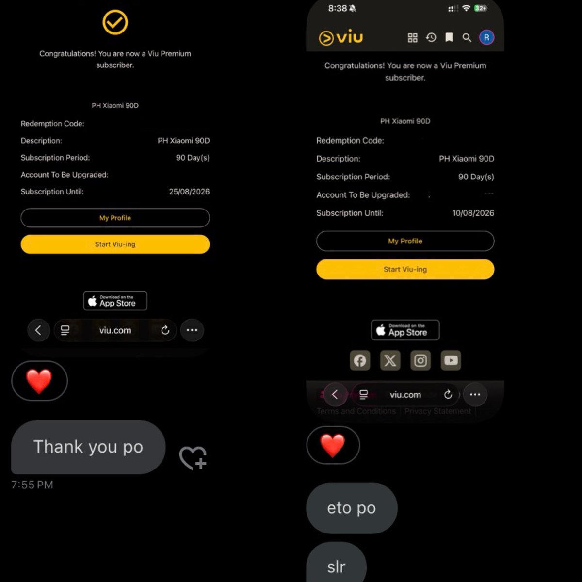 junniehaeeyo's tweet photo. fs viu prem 3 months solo ₱50

lf viu lf prem wts lfb wtb lfs get nyo na baka maexpire pls pls plss habol tayoo

(pics attached as proofs) https://t.co/ZAVn7JD8WG