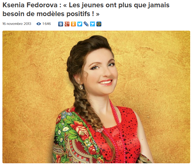 SPREX64's tweet photo. 30 Mai 2026 

EXCLUSIVITE CONTRE LA MÉCHANCETÉ OU LA JALOUSIE OU LA STUPIDITE OU L'IGNORANCE DE L'AUTRE....
SI VINCENT BOLLORE L'HOMME LE PLUS RICHE DE FRANCE ET PROPRIETAIRE D'UN CERTAIN NOMBRE DE MEDIAS COMME CNEWS  L' A EMBAUCHÉE C'EST QU'IL Y A UNE RAISON 

Voici donc un article 

Pour les enragés Russophobes qui ne connaissent rien  de cette journaliste Russe et qui suivent la propagande journalistique aux ordres du Pouvoir

Ksenia Vladimirovna Fedorova (45 ans) 
Ксения Владимировна Федорова (45 лет)

Pour commencer elle est bien diplômée journaliste de la Faculté de journalisme, Université d'État de Moscou  et détient aussi un MBA  ( Berlin School of Creative Leadership en Allemagne (promotion 2014) 

Elle Parle couramment anglais, français et allemand. 

Elle a été diplômée de TEFI  Prix ​​TEFI de l'industrie télévisuelle qui est un prix national russe de télévision récompensant l'excellence dans les arts télévisuels, créé par l'Académie de la télévision russe le 21 octobre 1994. Il est l'équivalent russe du prix américain Emm  

En 2025 Elle a publié un livre intitulé « Bannie » aux éditions Fayard . Détails« Emmanuel Macron nous a accusés d’être des agents du Kremlin, des propagateurs de fake news.
 L’Arcom s’y est essayée à son tour, sans jamais pouvoir fonder la moindre preuve d’éventuels manquements. 
Il aura fallu que la Russie envahisse l’Ukraine pour qu’Ursula von der Leyen justifie notre interdiction d’émettre. 
Notre bannissement était écrit, programmé, acté. 

J’étais condamnée au silence. Ils avaient gagné. »  

Voici le récit exceptionnel de Xenia Fedorova, qui s’élève pour dénoncer l’organisation de la désinformation en France.  
Pour la première fois, elle prend la parole pour révéler les vérités étouffées. Face à une certaine presse devenue complice ou soumise aux diktats politiques, Xenia Fedorova décrit les manoeuvres qui ont conduit à l’éradication d’une voix dissidente de l’information.

  Entre propagande et censure, l’histoire de Xenia Fedorova est celle d’un combat pour la liberté de penser, la liberté de s’exprimer, la liberté d’informer ! Son livre Bannie est un appel à la vigilance et à la résistance. La lutte commence ici.

Contrairement à ce que raconte les enragés que faisait elle avant d'être nommée à la tête de RT France de 2017-2022 

Il y a 13 ans elle a écrit beaucoup d'article en Russie et pas des moins intéressants ce qui explique son ascension  par ses succès en Russie 
Articles dans des publications socio-politiques russes
Avant sa nomination comme rédactrice en chef de la branche étrangère de RT, Fedorova a beaucoup écrit d'articles pour le magazine Russe Profile .  https://t.co/DbSZc729Ya
Tous les articles de l'auteur Ksenia Fedorova, publiés entre la fin des années 2010 et le début des années 2020, sont disponibles dans les archives de la revue . 
 Thèmes abordés : 
Politique internationale : Chroniques du conflit du Haut-Karabakh (par exemple, des articles tels que « Aliyev a annoncé la prise d' une ville clé du Karabakh par les troupes azerbaïdjanaises »). 
Actualités internationales : Analyses de la famille royale britannique et des changements politiques aux États-Unis. 
Technologie et société : Analyses sur la sécurité numérique (par exemple, « Un expert explique comment Google enregistre les conversations »)  

En 2013 en Russie ( elle avait 30 ans)  https://t.co/oNGba4wZce

En apprenant à connaître les personnes interviewées, on est toujours surpris par leur diversité et leur singularité. Ksenia Fedorova, une jeune et talentueuse journaliste originaire de Kourgan, s'est fait un nom en remportant un prix au concours « Jeune Innovateur » du magazine NM. 
Depuis, elle continue d'enchanter la rédaction avec ses reportages exclusifs.  Outre sa passion pour le journalisme, Ksyusha est artiste, auteure du livre pour enfants « L'ABC de la sécurité », philologue et, tout simplement, une personne chaleureuse avec qui il est très agréable de discuter.
 Ksenia, nous vous connaissons surtout comme correspondante spéciale pour la région de Kourgan pour le magazine panrusse « Notre jeunesse ». 

Dites-moi, êtes-vous née à Kourgan ? 
« Non, comme beaucoup de mes héros, je viens de l'arrière-pays russe. J'ai passé mon enfance dans la petite ville de province de Petukhovo, dans la région de Kourgan, qui borde le nord du Kazakhstan. »  
— Parlez-moi de votre famille, de vos parents. 
Je crois que notre famille s'est soudée et est devenue si forte non pas grâce aux circonstances, mais malgré elles. Ma mère vivait à Petoukhovo. 
Mon père était ukrainien. Pendant son service dans l'armée soviétique, il est arrivé dans le Trans-Oural. 
C'est là qu'ils se sont rencontrés. Ils se sont mariés et sont d'abord allés vivre en Ukraine...  

Mais les choses ne se sont pas bien passées là-bas, et nous sommes retournés à Petoukhovo. Je suis née, et dix ans plus tard, ma petite sœur, Alyonochka, est née. Ma mère était une brillante athlète dans sa jeunesse et travaillait comme institutrice. 

Mon père était chef de gare et était très respecté. 
Puis sont arrivées les années 1990, une période tumultueuse : les salaires n'ont pas été versés pendant six mois, les rayons des magasins étaient vides et tout était sens dessus dessous. Et puis un nouveau malheur est survenu : une maladie qui aurait pu me priver non seulement de ma santé, mais aussi de ma beauté. 
J'avais besoin d'argent de toute urgence pour une opération. Mon père a quitté son emploi à la gare et s'est mis à vendre des bonbons et des glaces. 

Nous avons survécu du mieux que nous avons pu. 
Mon père ne s'est pas lancé dans les affaires par aisance ; il me protégeait. 
Puis est venu le douloureux processus de rééducation, suivi de plusieurs années d'école à la maison. 
J'ai dû devenir forte. Nous avons tous traversé tant d'épreuves ensemble, et nous n'avons jamais perdu espoir. Aujourd'hui, j'ai tout simplement honte d'avoir baissé les bras !

— Comment se sont passées vos années d'école ?

Après ma première année de primaire, j'ai reçu un bulletin rouge. J'étais tellement contente que je l'ai mis dans un classeur et j'ai écrit dessus : « Dossier de résultats scolaires excellents de la 1re à la 11e année » (rires) ! Je ne sais pas comment une telle idée a pu traverser l'esprit d'un enfant, mais ça a marché ! École d'art, lycée, faculté de philologie de l'université d'État de Kourgan – sans une seule mention Bien. 
Les notes en elles-mêmes n'ont pas d'importance pour moi ; elles ne m'ont jamais dérangée et je ne les ai jamais réclamées. Je n'ai donc pas honte d'une médaille d'or ou d'un diplôme avec mention. J'ai juste honte de ne pas avoir été préparée. Je ne suis en compétition avec personne ; je n'essaie pas de surpasser qui que ce soit. Je pense que les psychologues qui déconseillent de se comparer aux autres ont raison. C'est ainsi qu'il est plus facile d'éviter l'envie.

— Pourquoi avez-vous choisi l'École des Beaux-Arts quand vous étiez enfant ?

Dès l'âge de cinq ans, je rêvais de devenir artiste ; je passais mes journées à dessiner. Je n'étais pas satisfaite des jouets avec lesquels je jouais, et je n'aimais pas toujours les tissus ni les styles. Cette insatisfaction, conjuguée au manque de beauté qui m'entourait, a stimulé mon inventivité. J'ai commencé à chercher des utilisations créatives pour les matériaux et les objets. 
À l'époque, nous vivions dans une maison individuelle et possédions une petite ferme. Je fabriquais donc des poupées avec des plumes d'oie et des pinces à linge, je collais des chaussures en papier et en fil de fer, et je découpais des sacs à main dans de la toile cirée. Au lycée, j'ai organisé une exposition de tableaux réalisés avec du rouge à lèvres et du fard à paupières.

« Vous êtes une personne très créative et polyvalente. Parlez-nous de votre choix de carrière. »

En sixième, nous avons eu une nouvelle professeure de russe et de littérature, Lioudmila Vladimirovna Séchina.
 Elle dégageait une force et une énergie communicatives, une liberté et une confiance en elle rayonnantes. 
C'était comme une âme sœur ! Ma mentor m'a soutenue pendant les moments difficiles qui ont suivi mes opérations, a éveillé ma passion pour les mots et a influencé mon choix de carrière.
 J'aurais pu étudier au département de philologie russe de l'université d'État de Kourgan, où j'avais été admise sans concours grâce à mes résultats aux Olympiades régionales et nationales de littérature russe. 
Mais j'ai décidé de tenter ma chance au département de langues étrangères. J'y ai été acceptée et je n'ai jamais regretté mon choix. 
Pendant mes études universitaires, j'ai étudié à l'Edgware Academy, l'Académie internationale des langues étrangères et des technologies informatiques, à Londres, et je me suis fait des amis partout dans le monde, des États-Unis à l'Australie. Je rédige actuellement ma thèse de doctorat sur la phraséologie et la linguistique culturelle.

— Comment la Faculté des Beaux-Arts et du Design de l'Université d'État de Magnitogorsk est-elle entrée dans votre vie ?

Je n'ai jamais cessé de dessiner, participant à des concours et à des expositions amateurs. Un jour, le caricaturiste américain Eugene Stanton apprécia mes dessins et, durant l'été 2007, il m'invita à un stage. Après ce séjour, le rêve de devenir artiste se raviva en moi. Un an plus tard, je partis pour Magnitogorsk et m'inscrivis à une formation par correspondance en arts graphiques. Séances de peinture en plein air, auditions, conseils d'artistes renommés, l'odeur de la peinture à l'huile dans l'atelier… C'était un sentiment indescriptible de camaraderie étudiante, de bonheur et de liberté, cette sensation qui imprègne toujours les milieux créatifs !

En 2012, vous avez suivi le Programme de formation en gestion présidentielle et remporté un diplôme lors du concours du « Meilleur projet de fin d'études » organisé par le Département du développement économique, du commerce et du travail de la région de Kourgan. Comment avez-vous eu connaissance de ce programme et comment vous y êtes-vous inscrit ?

J'ai découvert ce programme grâce à Natalia Nikolaevna Bochegova, doyenne de la Faculté de Philologie. 
Pendant un an, nous avons suivi une formation de dirigeants, appris les fondamentaux du management, du marketing et de l'économie, et travaillé sur des plans d'affaires. 
Au final, chacun a développé son propre projet commercial. Le mien a été bien accueilli par le comité d'évaluation, composé de professeurs, de directeurs de grandes entreprises régionales et de la direction du Département d'Économie. 
Récemment, on m'a proposé de diriger l'association régionale des diplômés du Programme Présidentiel « Perspective ». 
J'ai décliné l'offre : une telle charge de travail demande beaucoup de temps. Et si l'on n'a pas encore ce temps, il vaut mieux s'abstenir, car on ne peut pas atteindre le niveau de qualité requis. Bien sûr, cette confiance est inestimable. Elle signifie que mes idées sont utiles à la société.

— En quoi l'éducation vous aide-t-elle dans la vie ?

J'ai le sentiment d'être à ma place. 
Ma formation en philologie comprend un poste au sein du département d'analyse de la Douma régionale de Kourgan. 
Ma compréhension des processus économiques, acquise grâce au Programme présidentiel, est un atout précieux dans mon travail. 
Je suis des cours à l'atelier littéraire de Viktor Fiodorovitch Potanine, écrivain et membre du Conseil suprême de coordination de l'Union des écrivains russes. 
Le journalisme, où la persévérance et l'ingéniosité sont essentielles, m'accompagne depuis toujours. Mes talents de dessinatrice me sont également utiles : de 2006 à 2010, j'ai illustré la rubrique « La page des enfants avec Yozhka et Yushka » du journal socio-politique régional de Kourgan « Novy Mir », en réalisant des compositions graphiques. Et en 2012, mon livre pour enfants « L'ABC de la sécurité », dont je suis à la fois l'auteure et l'illustratrice, a été publié.
En 2012, Ksenia Fedorova a publié un livre illustré de poèmes pour enfants, « L'ABC de la sécurité » (conseils utiles pour les enfants d'âge préscolaire et primaire).
https://t.co/POF1GojsIV
Nombreux sont ceux qui sont attirés par la vie à l'étranger. Vous avez travaillé comme caricaturiste en Caroline du Sud (États-Unis) et étudié à Londres. 

Avez-vous déjà envisagé de vous installer dans l'un de ces pays ? Était ce une possibilité ?

Il y avait des opportunités. Mais je suis très attachée à mes bouleaux natals, à ma maison, à mon jardin et aux personnes qui me sont chères. 
L'atmosphère est différente ici ! J'ai les larmes aux yeux quand j'entends ma langue maternelle quelque part comme à New York ou à Salisbury ! 
En général, ce n'est pas le paradis à l'étranger ; il y a aussi beaucoup de problèmes. 
En Caroline du Sud, par exemple, on vend de la drogue dans la rue et on vous invite sans gêne dans les hôtels ! Même criminalité, mêmes sans-abri. 
Les centres-villes sont propres, mais en périphérie, c'est comme en Russie. Et personne n'attend à bras ouverts. 
J'étais contrariée d'entendre des Américains dire que les hommes russes étaient paresseux et négligés. 
« Comment savez-vous ça ?! » m'exclamais je avec indignation. « Mais vos filles qui viennent ici le disent elles-mêmes ! » Nous donnons vraiment une image négative de notre pays, et c'est injuste pour notre patrie.
 Je vais souvent à Petukhovo, même si beaucoup de gens me disent : « Pourquoi y vas-tu ? C'est un marécage ! » « Rien ne change jamais là-bas ! » Mais j'adore me promener sur les chemins de mon enfance et me laisser aller à la nostalgie. C'est formidable de voyager à l'étranger pour se détendre et explorer le monde, mais il faut vivre en Russie.

Ksenia, vous avez remporté de nombreux prix de journalisme à différents niveaux. Racontez-nous comment tout a commencé.

Dès l'âge de sept ans, elle écrivait des nouvelles et des poèmes pour la rubrique jeunesse « Soroka » du quotidien régional. Par la suite, pendant quatre ans, elle a travaillé comme pigiste pour le journal régional « Novy Mir ». De 2010 à mars 2011, elle a été correspondante pour le service reportage et information de la maison d'édition « Novy Mir », ainsi que pour le magazine jeunesse « Mir Molodezhi ».

Je me considère très chanceux de collaborer avec le magazine « Notre jeunesse », que j'ai rejoint par hasard. Lors d'une réunion de jeunes parlementaires de district à Surgut en 2011, j'ai rencontré Andreï Nikolaïevitch Khudoleïev, directeur du Centre pour le développement du parlementarisme des jeunes en Russie. Il m'a présenté le concours « Jeune innovateur » du magazine. J'ai soumis une dissertation et une interview, j'ai remporté un prix, et voilà !
— Parlez-nous des compétitions professionnelles les plus intéressantes !

Les concours sont formidables pour les échanges créatifs avec les autres participants, pour travailler sur ses erreurs. Je me souviens d'un incident qui a marqué un tournant dans ma carrière journalistique. Lors de ma première année à la rédaction, je suis allée au festival international des jeunes médias « Volzhskie Vstrechi » (Rencontres de la Volga). Les anciens savent qu'il existe une « bonne » tradition d'analyse des articles soumis. Cet événement se déroule en public, devant près de 200 participants, avec une ambiance théâtrale et un sarcasme mordant. Le modérateur est le président du jury d'Oufa. Il prend donc une pile de mes articles et me demande joyeusement : « C'est à qui ? Levez-vous, auteur ! » Je réponds avec enthousiasme : « C'est à moi ! » Il marque une pause digne d'un théâtre d'art moscovite et déclare : « Ça fait longtemps que je n'ai pas lu d'aussi mauvaises choses ! » Il a passé 40 minutes à me « ridiculiser », puis je me suis levée, je l'ai remercié et je suis partie. Quel fiasco ! Tout le camp était en émoi, on courait partout en criant : « Tu es fou ! Et si cette fille s'enfuyait pour se noyer dans la Volga ! » Je me suis simplement assis sur un banc, j'ai noté son conseil et je suis allé me ​​coucher. Après cela, mes articles ont complètement changé, j'ai commencé à recevoir des prix et les lecteurs m'ont reconnu. D'ailleurs, je suis rentré chez moi avec deux diplômes de ce festival mémorable. Ceux qui refusent les critiques ne progressent pas.

— Mais vous arrive-t-il de vous sentir paresseux ou découragé ? Comment gérez-vous la négativité ?

— Il existe deux méthodes éprouvées : faire de l’exercice et nettoyer la maison !

Vous avez remporté à deux reprises le concours régional de journalisme récompensant la meilleure couverture de la politique de jeunesse de l'État, intitulé « Le pays est fort grâce à sa jeunesse ». Comment vous impliquez-vous personnellement dans l'amélioration de cette politique ?

En 2010, la deuxième législature de la Chambre publique des jeunes auprès de la Douma régionale a été créée. J'ai intégré la Commission des affaires sociales et j'ai occupé le poste de secrétaire du Parlement des jeunes pendant un an et demi. Aujourd'hui, j'en suis l'attaché de presse. Nous avons développé le Portail du parlementarisme des jeunes de la région de Kourgan (https://t.co/MaLQXPsxwu), dont je suis le rédacteur en chef. Les jeunes de la région transouralienne disposent désormais d'une ressource en ligne pour s'informer sur l'actualité et les programmes. Nous avons également mis en place un outil d'analyse de l'opinion publique, qui nous permet de suivre l'intérêt du public pour différents sujets. Depuis le printemps 2013, je suis membre de la Ligue des services de presse transouralienne, principale organisation de la section régionale de Kourgan de l'Union des journalistes de Russie. Mes communiqués de presse sont fréquemment repris par divers médias, ce qui témoigne de l'intérêt que porte la région à la vie des jeunes parlementaires et des jeunes en général.

— Souhaitez-vous faire carrière ou vous contentez-vous de prendre soin de votre famille ?

Je suis une personne curieuse et dynamique, qui apprend vite et facilement. Je m'ennuie très vite à rester au même endroit, sans mouvement, sans l'effervescence constante de la vie. La réussite professionnelle et la créativité sont importantes pour moi, mais je ne veux pas écraser les autres pour y parvenir. Malgré mon emploi du temps chargé, j'adore ma maison. Ayant emménagé à Kurgan juste après mes études, j'ai appris à cuisiner, à faire le ménage et à gérer un budget. J'aime être chez moi, décorer et recevoir. Je rentre du travail, j'écoute ma station de radio préférée, « Orpheus », et je me mets aux fourneaux. J'aime donc les tâches ménagères.

- Es-tu marié?

« Tu sais, je rêve d'une grande famille unie et bruyante, d'une grande maison à la campagne non loin de la ville, et de relations humaines authentiques.
 Je suis très touchée quand je vois un couple de personnes âgées – des hommes âgés se tenant tendrement la main. 
Un jour, je rencontrerai l'homme de ma vie : joyeux et responsable, quelqu'un qui tient parole. Je ne juge pas un homme à son salaire ou à sa voiture ; l'essentiel, c'est sa personnalité. On construira le reste ensemble. »

— Quel genre de personnes fréquentes tu ?
— Mes amis me ressemblent : ce sont les mêmes optimistes infatigables, sincères et un peu fous !

— Je me demande, quels sont vos défauts ?
« Je suis trop naïve, je nourris encore l'illusion que les gens s'intéressent à la communauté, et non à donner moins et à prendre plus. Et je suis souvent déçue. »

— Aimez-vous Kurgan ?

« Oui, c'est un endroit spécial, empreint d'âme. 
Tous ceux qui viennent des grandes villes disent y trouver une sérénité spirituelle : l'eau pure, l'air frais, le calme des rues d'une ancienne ville marchande. Pas d'embouteillages, pas de stress, tout est à proximité. Kurgan est un endroit agréable à vivre, mais pas idéal pour faire carrière. La plupart des jeunes aspirent à un changement ; les conditions de vie y sont trop étouffantes. »

- Pourquoi?

En périphérie, les opportunités de développement sont plus rares et plus longues. Les personnes dont j'ai parlé se plaignent souvent qu'il est facile de trouver sa voie : on a toujours une longueur d'avance. Mais hisser son entreprise au sommet est difficile. On progresse à pas de géant lorsqu'on côtoie de véritables professionnels, qu'on n'est pas isolé, lorsqu'on ressent la concurrence, l'intérêt du public et lorsque la population dispose d'un certain niveau de revenus. Les principaux foyers de cette effervescence créative et économique se trouvent à Moscou et à Saint-Pétersbourg. Et là-bas, il faut souvent sensibiliser les gens au niveau culturel requis. Je trouve aberrant de voir des vandales décapiter des sculptures de glace en hiver, piétiner des parterres de fleurs soigneusement aménagés en été, ou préférer une bière à un livre… Mais les jeunes sont le reflet de leur époque. Et aujourd'hui plus que jamais, ils ont besoin de modèles positifs !

— À quoi rêves-tu ?

« Je rêve de prendre des vacances et de retourner à Londres avec ma sœur, qui apprend l'anglais avec assiduité, pour rendre visite à mes amis anglais. 
Je souhaite apprendre à bien coudre et à danser les claquettes. Et puisse notre région se développer plus rapidement et que les jeunes puissent mettre leurs talents à profit dans leurs pays d'origine. »

En France  4 avril 2019, 10h15 Alexandre Bovdunov, Elizaveta Komarova https://t.co/s1tYNCcSco