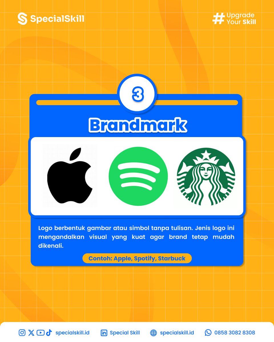 specialskillid's tweet photo. Logo bukan cuma soal keren, tapi juga soal identitas loh! 👀✨

Sebelum mulai desain, kenali dulu tipe logo yang paling cocok buat brand kalian! 🎨 https://t.co/5RekGF7LjE
