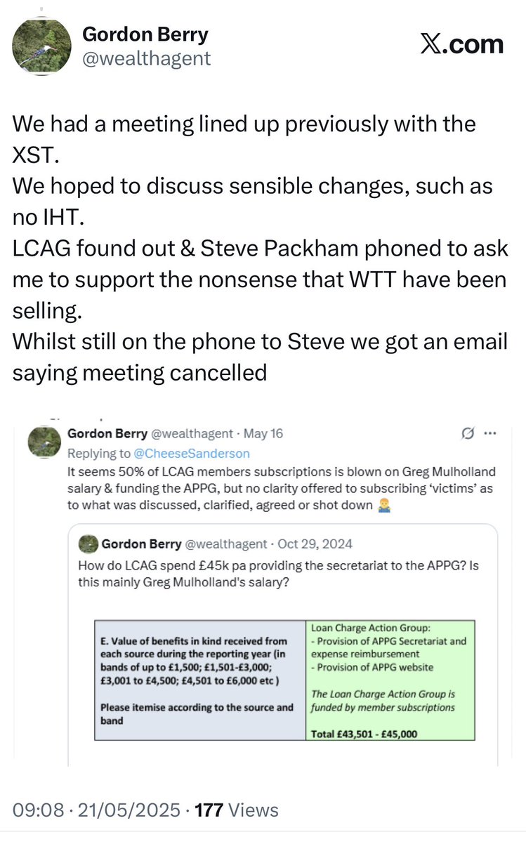 wealthagent's tweet photo. Apologies, the meetings maybe wasn’t cancelled, it was just that my (our) invite was withdrawn immediately after Steve found out we’d been invited (having phoned the XST’s secretary).
The email withdrawing the invite came through whilst Steve was still on the phone to me! https://t.co/G19XlpO976
