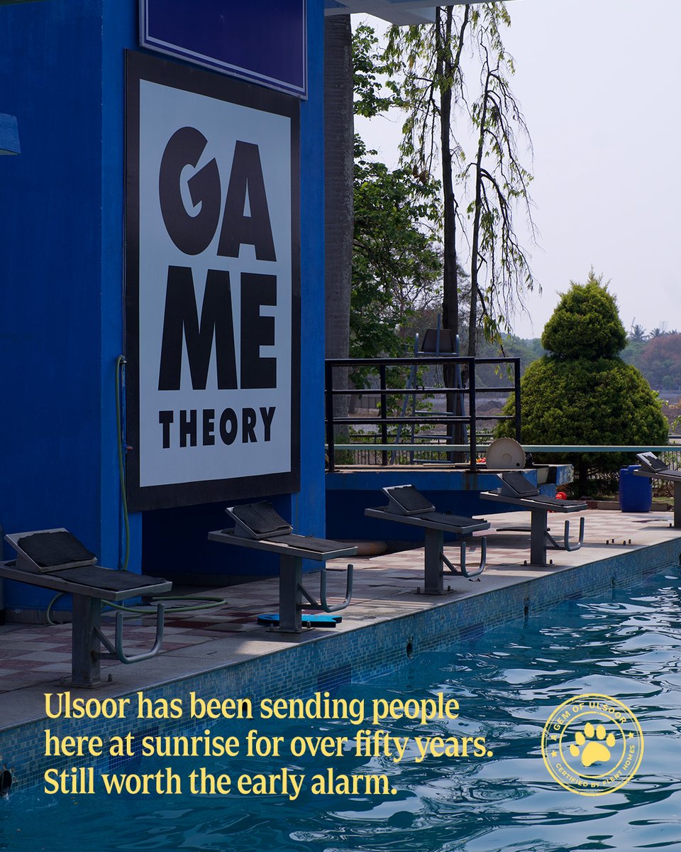 __sherlockhomes's tweet photo. heard the best view of Ulsoor Lake was from here. had to verify personally. 

@gametheoryindia Ulsoor. pool on one side, lake on the other. everyone seemed very excited about the water. i preferred the view.

they made me lifeguard for a bit. i was guarding myself from the water. https://t.co/WZ2BLigcyq