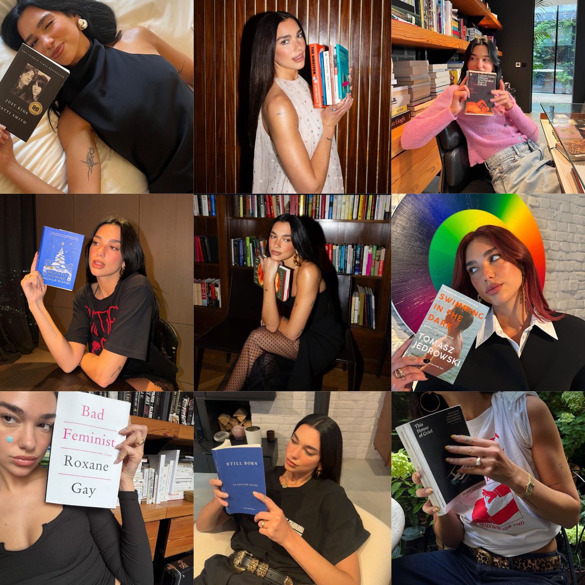 blauechapter's tweet photo. เข้าใจสโลแกนของ readery แล้ว ‘reading is sexy’ จริง ๆ นักอ่านมีแต่สาวสวยสุดฮอต แล้ว 6 คนในนี้มี book club ใน ig เป็นของตัวเองอะ คือเนิร์ดหนังสือกันจิง dua ทำพอดแคสต์ emma watson เคยทำแคมเปญ the book faires เอาหนังสือ feminist, climate ไปวางตามสถานที่ต่าง ๆ ให้ไปตามล่า 🔖📚 https://t.co/rbunasrbFh