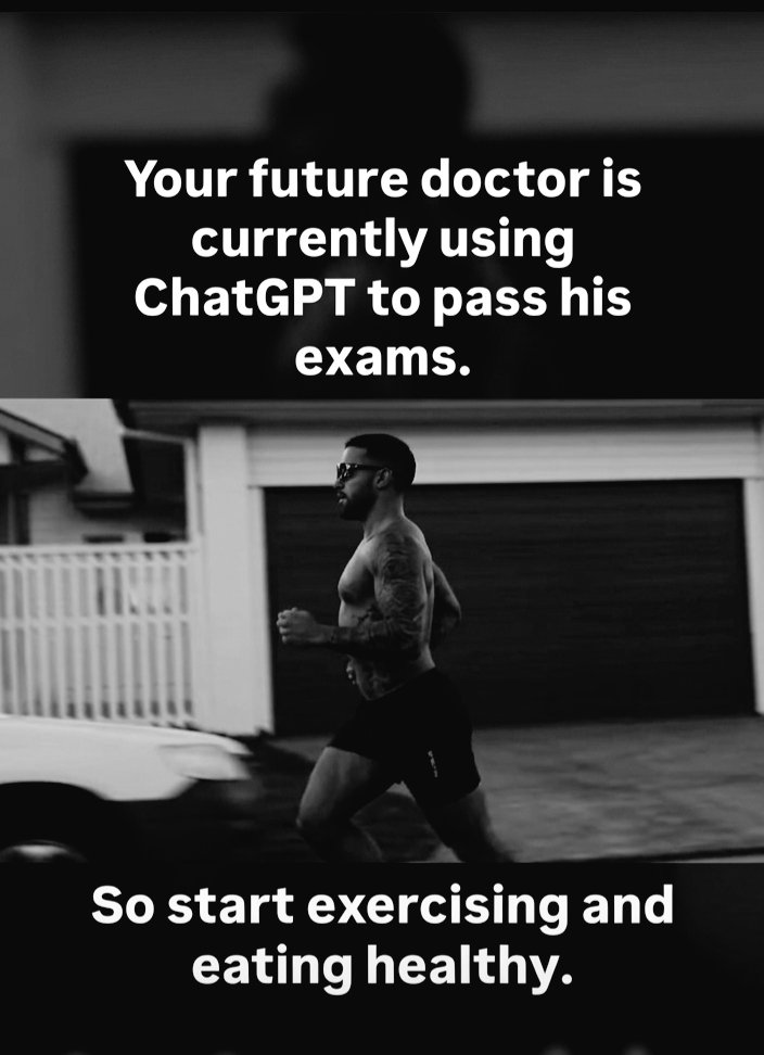 hemanthkora's tweet photo. Suddenly, an apple a day keeps the doctor away feels less like old advice and more like a necessary survival strategy. 🍎💨 Time to hit the pavement!

​Sorry to the real MDs out there who actually earned their stethoscopes—we promise we trust you more than a chatbot! 🩺 https://t.co/6ldC2ldrdR