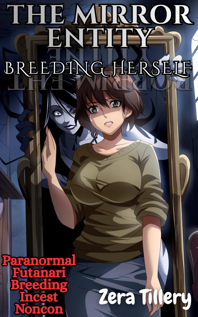 zeratillery's tweet photo. Mia discovers an ancient mirror that shatters a barrier between worlds. A taller, paler, horrific reflection of herself emerges, possessing a massive, throbbing cock ready to claim her and her family.

https://t.co/aDJDAzGCGo

#futa #erotica #lewd #smut #horror #book #nsfw https://t.co/dzQaJURrZP