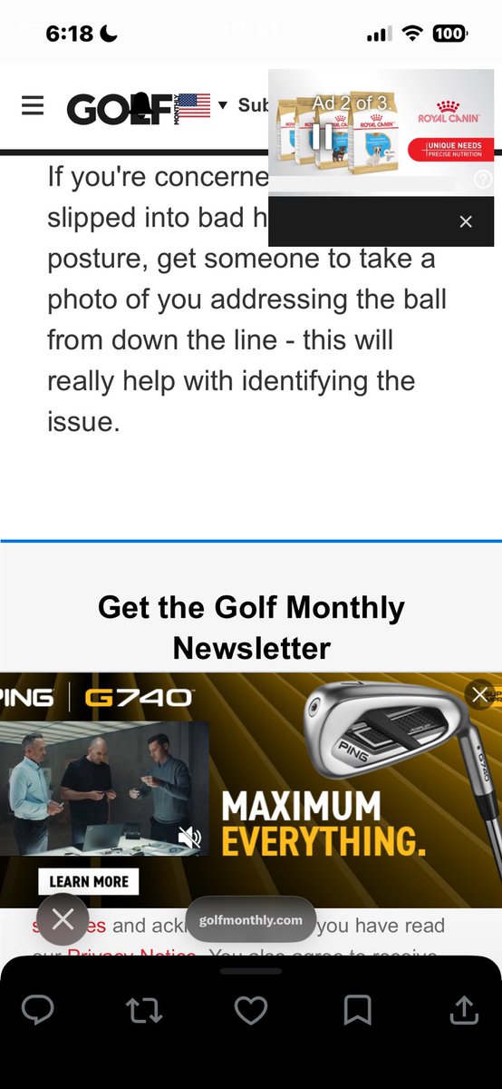stinkpickles's tweet photo. @GolfMonthly What the fresh hell? Has anyone at golf monthly ever clicked the link and thought this is great for our readers? https://t.co/OulAmwht9a