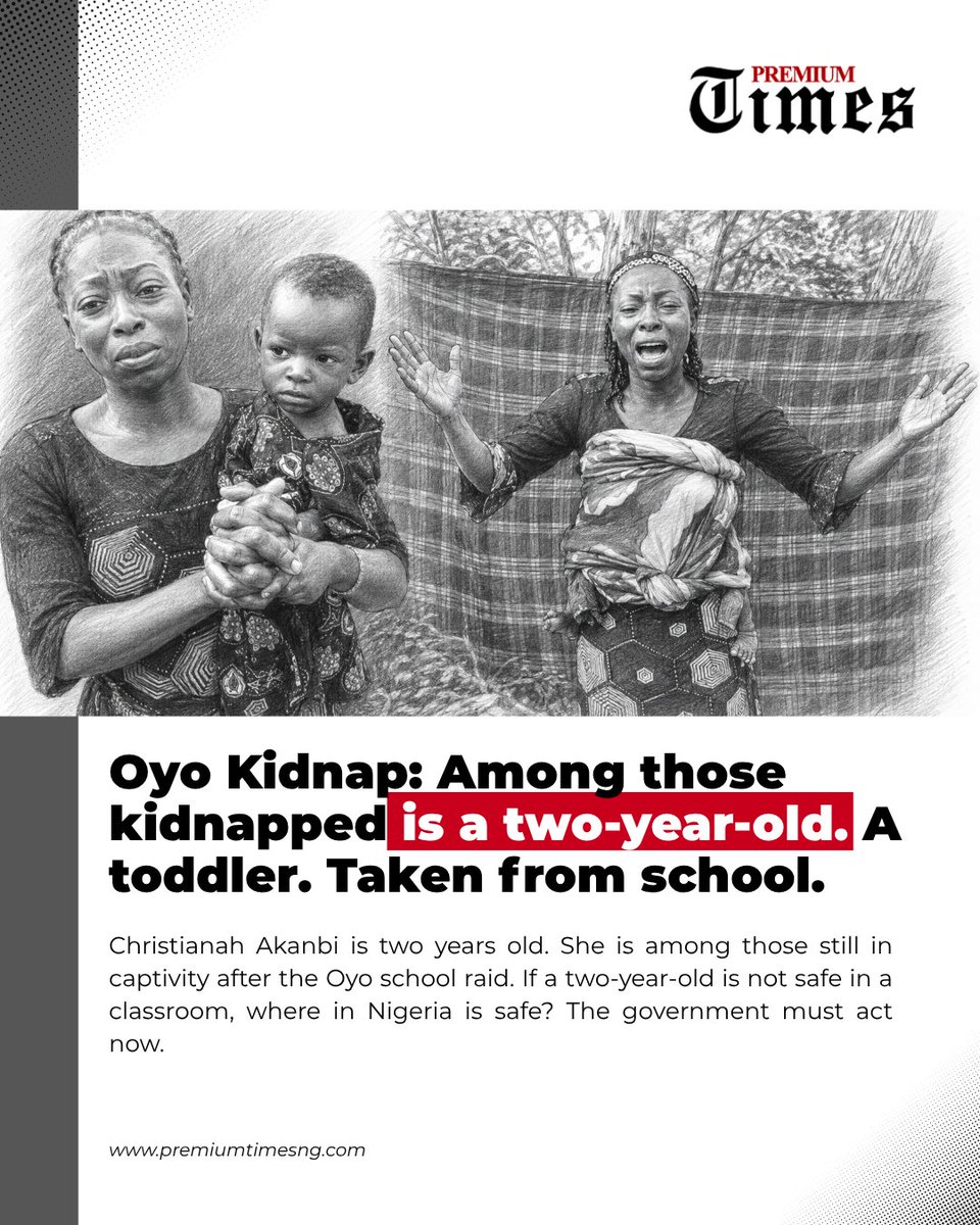 PremiumTimesng's tweet photo. From Chibok to Kankara to Oyo — Nigeria keeps adding names to a list it cannot clear. More than a decade of abductions, and the government is still issuing statements. When does it end?  https://t.co/Lkkj35fpjc https://t.co/jHUEEPvpdz