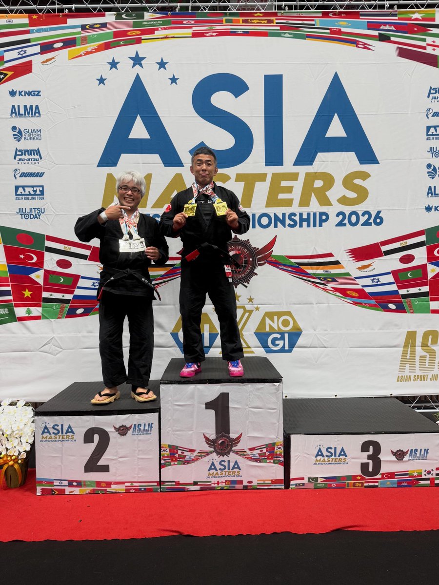 amazondaisuke's tweet photo. ASJJF ASIA MASTER JIU JITSU CHAMPIONSHIP 2026

帰国翌日に開催された大会でしたが、マスター46黒帯ミディアムヘビー級・オープンクラスで優勝することができました。

携わってくださった皆様、ありがとうございました。

また淡々と積み重ねていきます。 https://t.co/lAfEh1H6b9