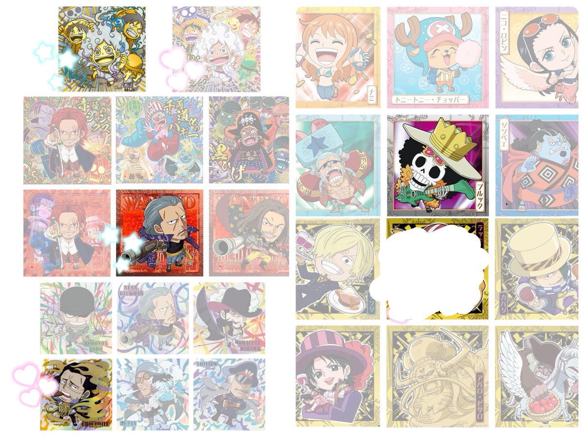 25y__lv's tweet photo. 【交換/買取】ワンピース ウエハース 14 にふぉるめーしょん

譲）ゾロ、ロビン、ジンベエ、バギー、ティーチ、ミホーク、他画像①②参照 ＞＞ウエハース定価

求）クロコダイル＞ベックマン(P)、ブルック＞ルフィ⭐︎

※画像③ご一読ください。

何卒よろしくお願い致します。 https://t.co/bG2Gn5FiRl