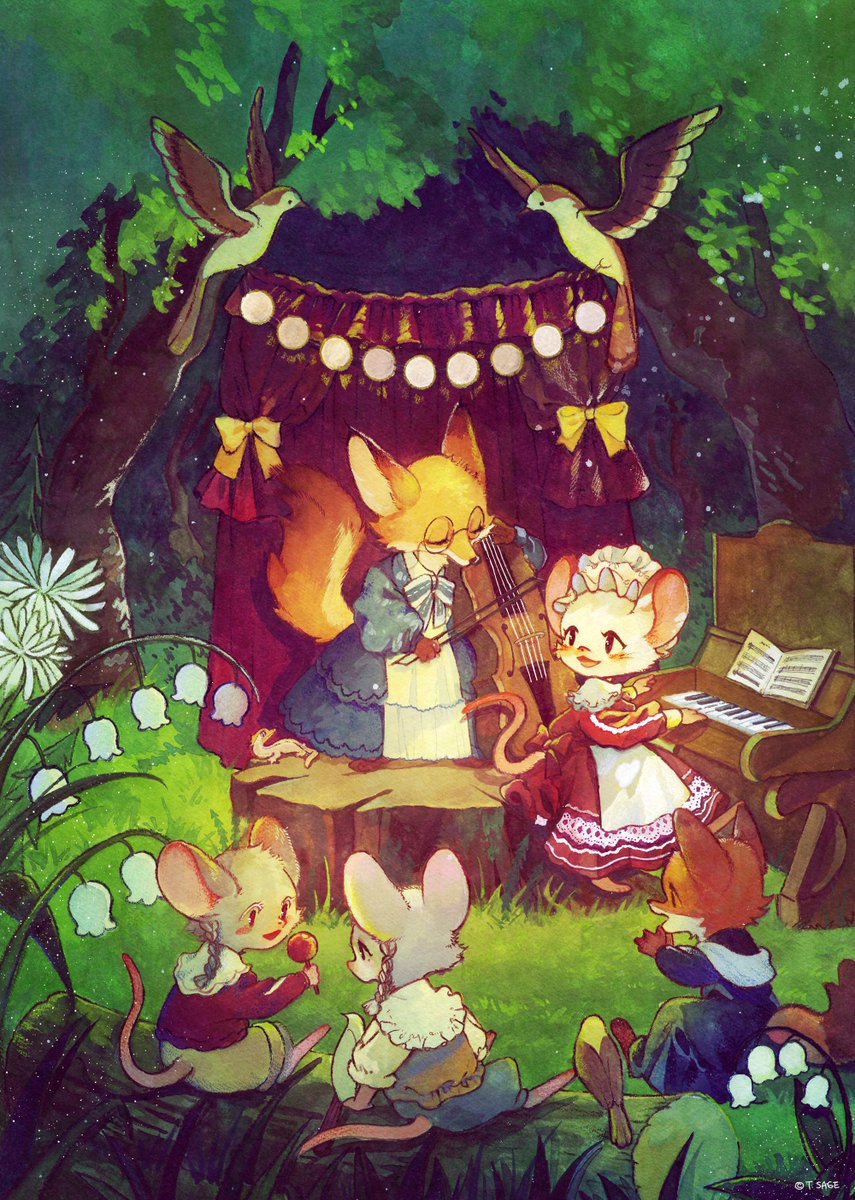 drawingfffiesta's tweet photo. 어느 숲 속 작은 음악회 https://t.co/EAqXJMwE8a