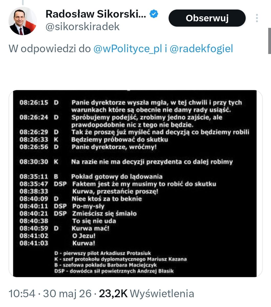 radekfogiel's tweet photo. To jest dramat. Członek rządu kolportuje rosyjski przekaz, "stenogramy" przygotowane przez Anodinę i komisję MAK, niezgodne nawet ze stenogramami ujawnionymi przez prokuraturę wojskową w 2015 roku.
Papierosek z Ławrowem okazuje się wyjątkowo szkodliwy. https://t.co/zmJnnaAinr