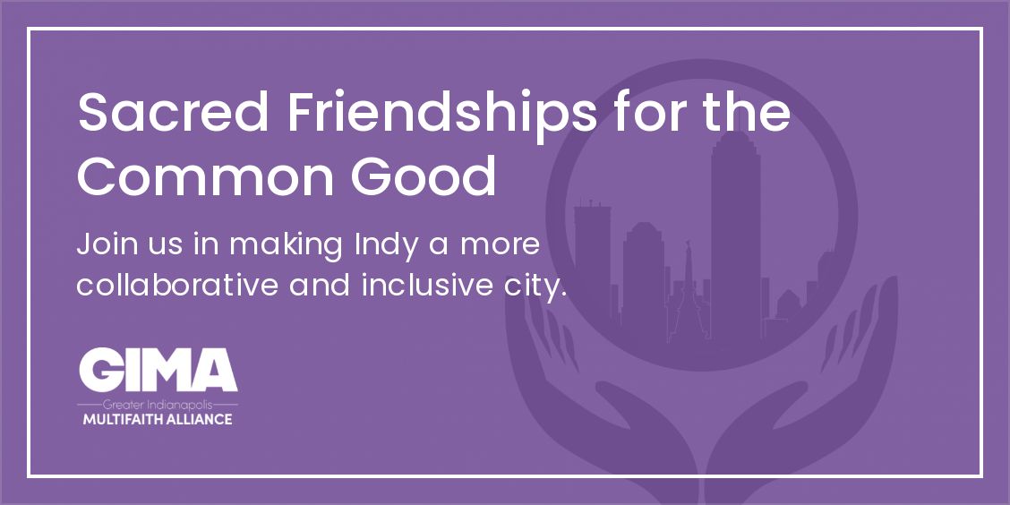 IndyMultifaith's tweet photo. Join GIMA's Sacred Friendships — 1-hour conversations to deepen multifaith bonds. June topic: Unity Without Erasure. June 16 at 3p; June 18 at 3p. 

More info:  https://t.co/NUn67u9VMV 
Register: https://t.co/KE226UayE8 

#SacredFriendships #Multifaith https://t.co/bk6hpfmxdm