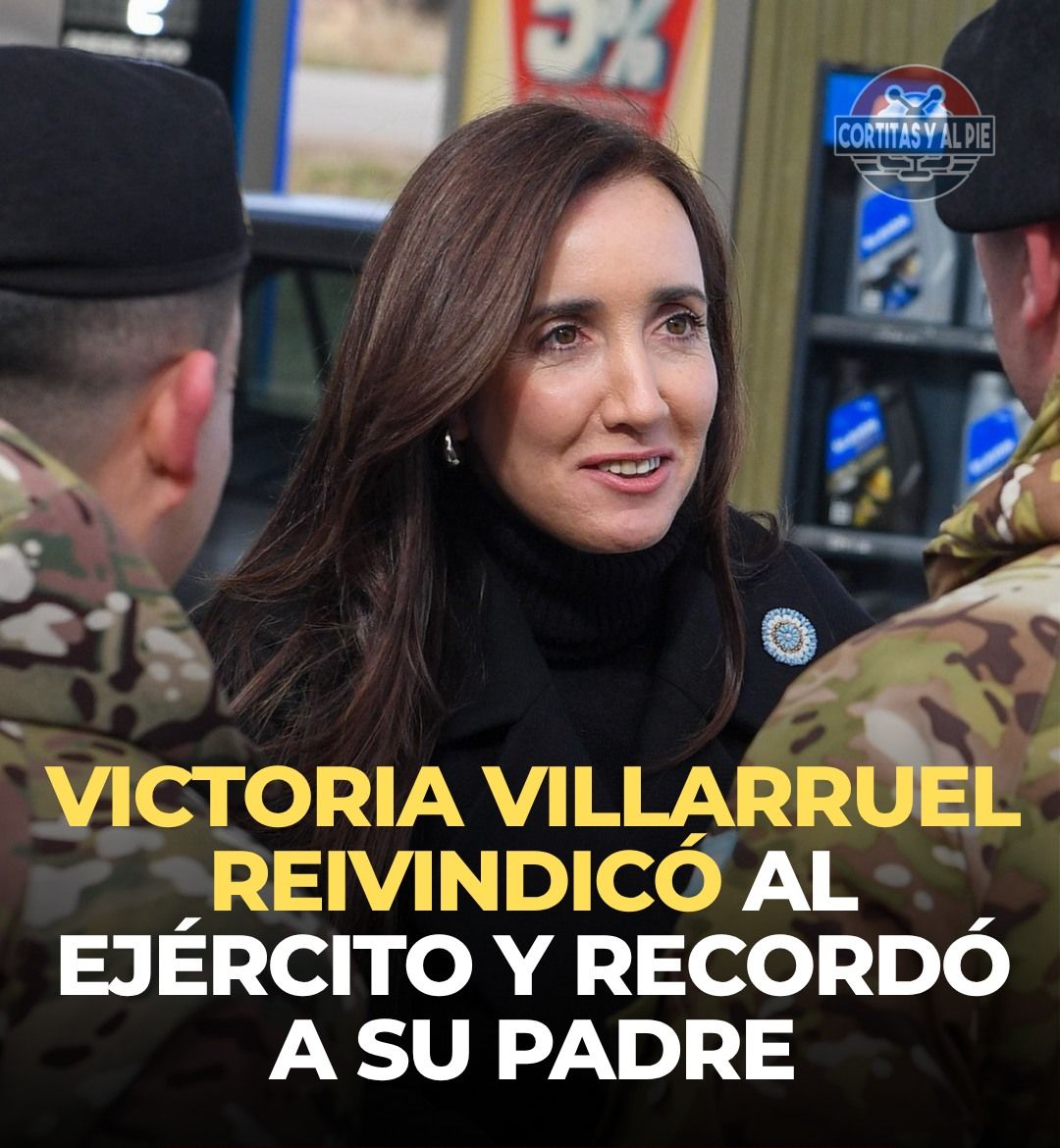 VVNoticiasX's tweet photo. Victoria Villarruel conmovió con un extenso y profundo mensaje en el que ensalzó el rol histórico del Ejército Argentino. La vicepresidente no dejó pasar la oportunidad para homenajear la trayectoria de su propio padre, destacando su heroica participación en defensa de la Patria. https://t.co/HKAEelU8WC