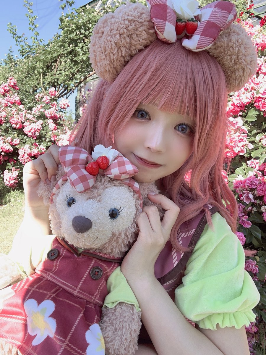 asa_mey's tweet photo. ひさびさにいちごメイでした🧸🍓 https://t.co/YIx03KzXI7