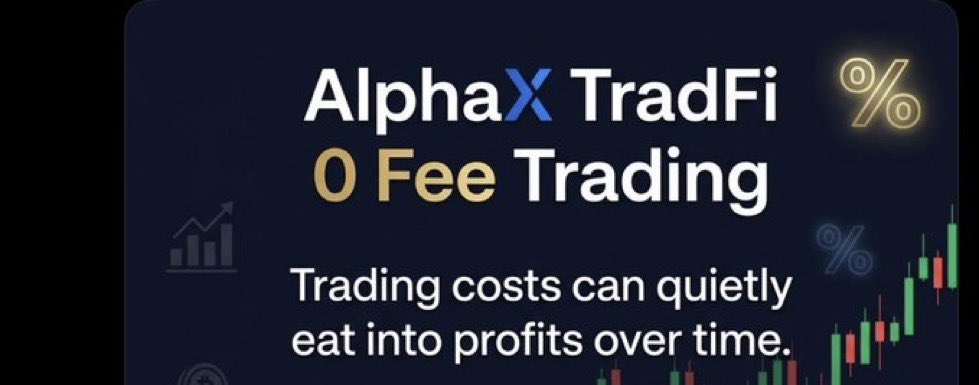 Moonminner's tweet photo. Been trading Gold and AAPL more actively lately, and the biggest surprise was how much fees eat into profits over time.

 Tried AlphaX's 0-fee TradFi trading and the execution felt smooth with very little slippage. 

Makes frequent entries and exits much easier to manage. https://t.co/g2uV8YdkyD