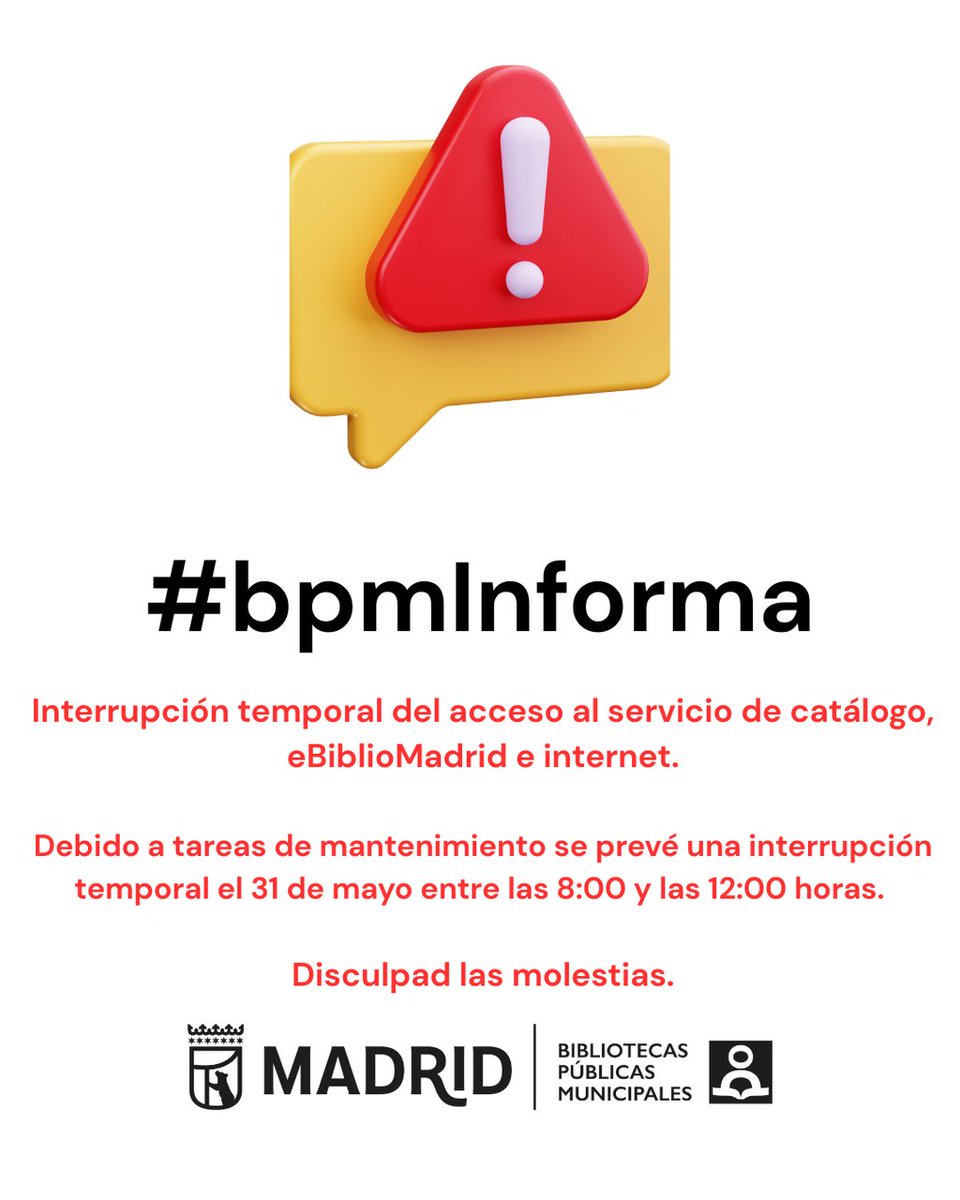 Bibliotecas Ayuntamiento de Madrid tweet media