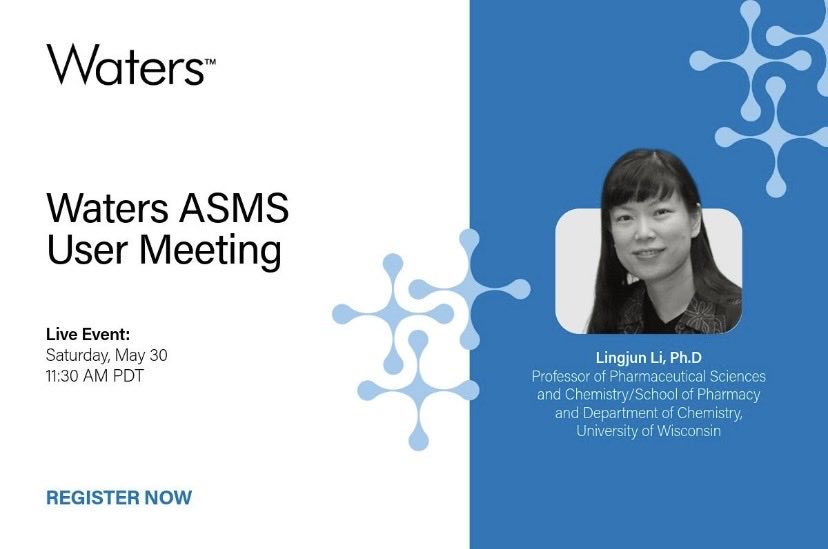 LiResearch's tweet photo. Hey #ASMS2026, Check out the plenary talk today by our PI @LingjunLi2 at the Waters Corporation User Meeting 🥳🥳 The talk is "Advancing Spatial Omics with Multimodal MSI to Reveal Molecular Heterogenity in Health and Disease" 🤓🤓 https://t.co/vS0d4fpN0e