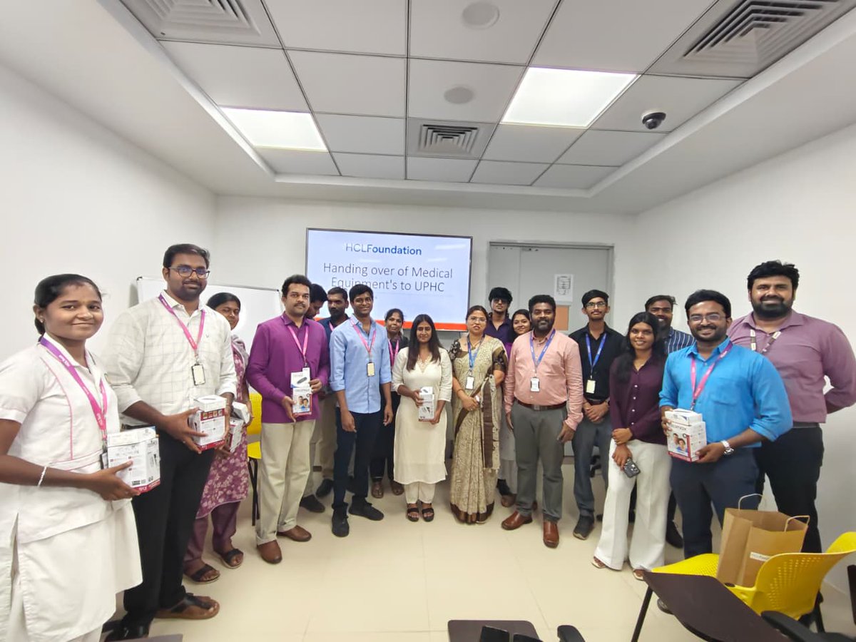 MedIoTek's tweet photo. A Medical Devices Handing Over Ceremony was held at HCL Campus, Madurai.
16 Bluetooth-enabled BP apparatus and glucometers were handed over to Health and Wellness Centers of Madurai Corporation by HCL Foundation.
#DigitalHealth #NCDScreening #PublicHealth #VinCense https://t.co/atNpPuGmOd