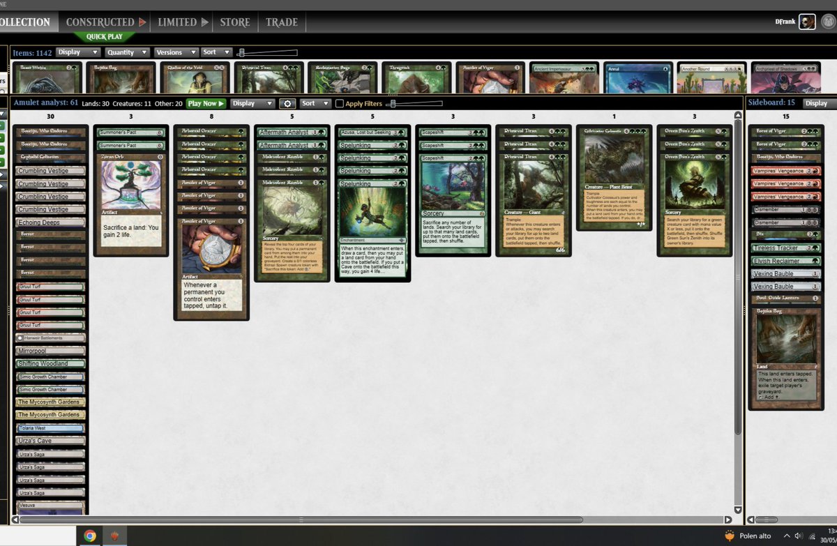 DFrank_MTG's tweet photo. #AguanteAmuletos
Modern Challenge:83 players
R1: Broodscale: ✅❌✅
R2: Boros energy: ✅❌✅
R3: MBlack Midrange: ❌✅❌
R4: Broodscale: ✅✅
R5: UB control: ❌✅✅
R6: Domain zoo: ✅✅
R7: Merfolks: ❌❌
QF: RW destroy lands: ✅✅
SF: Grixis archon: ✅✅
F: Broodscale: ❌✅✅ 🏆 https://t.co/5f07VfUYhT