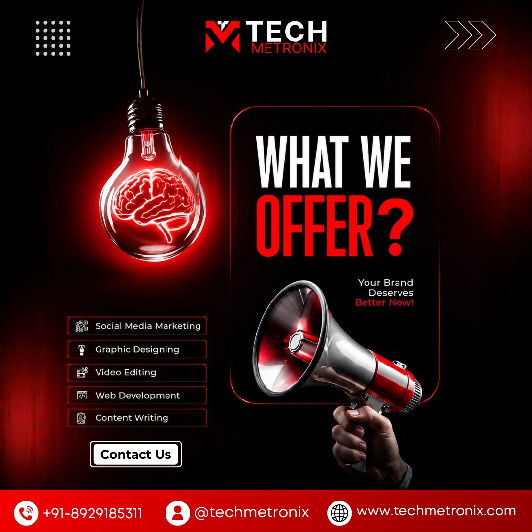 TechMetronix's tweet photo. 🚀 Grow your brand with Techmetronix.

From marketing and design to content and web development, we help businesses achieve measurable growth. 🔥

📞 +91-8929185311
🌐 https://t.co/wfdxS7LvhZ

#techmetronix #digitalmarketing #branding #webdevelopment #businessgrowth https://t.co/ZDVlNBafLQ
