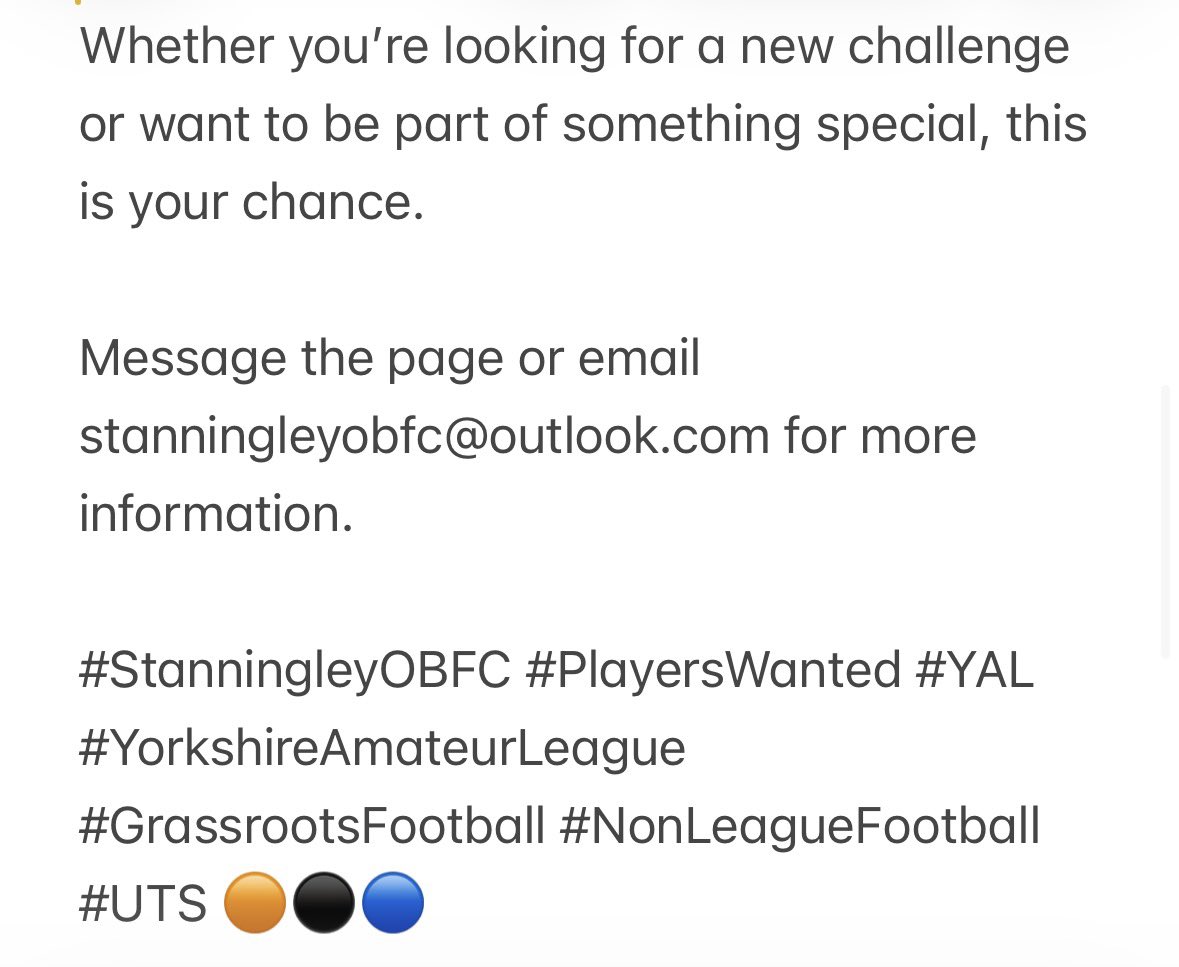 sobfcfirsts's tweet photo. Following an incredible season and well earned promotion, Stanningley Old Boys FC are excited to be competing in the Yorkshire Amateur League Premier Division for 2026/27! 🟠⚫🔵 https://t.co/zji3sWTdE0