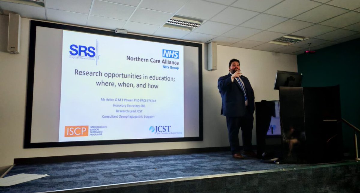 Khurram_Khan3's tweet photo. Fantastic to represent SRS at the North West School of Surgery regional teaching day!

A brilliant day of surgical education, with an excellent standard of presentations and real energy from the next generation of surgeons.

Great to see surgical research and training thriving. https://t.co/pH0ppKUfmx