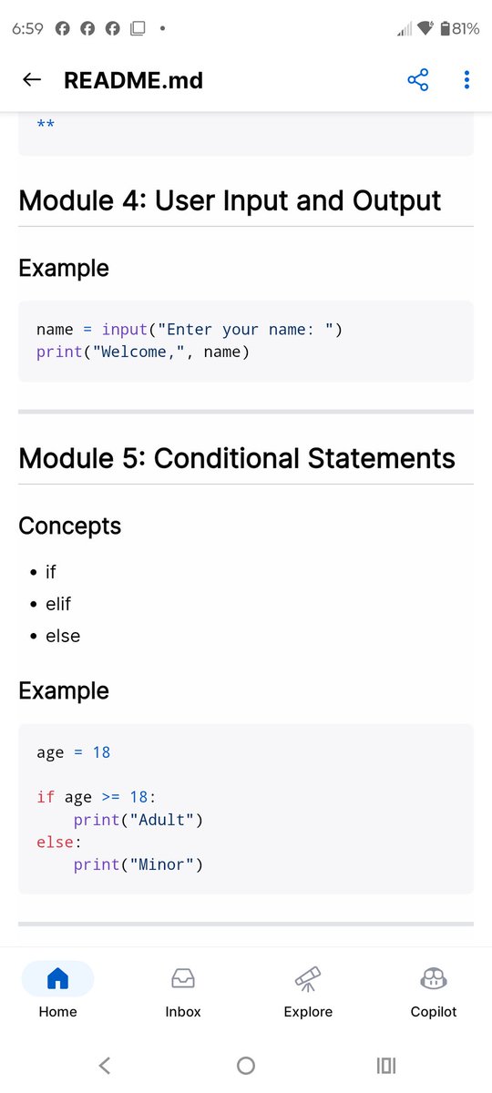 Zero_Greene's tweet photo. Some of the Pcep READme, last readme until the Greene A website is done. https://t.co/ovsvIquPBg
.....
#pcep #python #pythondevelopers #pythonprogrammers #tampacoders https://t.co/YZfbcZSbvv
