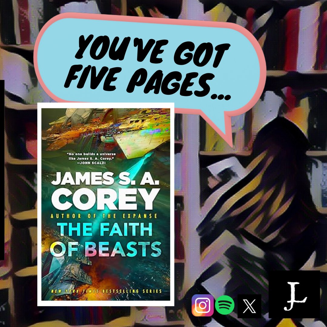jeanleesworld's tweet photo. My latest episode is up! Who's ready for a #scifi summer?

"You’ve Got Five Pages, #TheFaithofBeasts by James S.A. Corey, to Tell Me You’re Good."
#scifireads #reading #summerreads #FirstChapter #BookReview #Podcast https://t.co/IYA1dxB6Bf via @jeanleesworld https://t.co/mkjm8wYmTJ