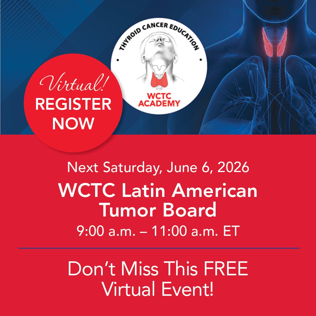 ThyroidCongress's tweet photo. One week away – free to attend! Register: https://t.co/vw55L6IMR2

Join us in Paris for WCTC 2027: https://t.co/9ZtER3Qgpg
#WCTC2027 #ThyroidCancer #Oncology https://t.co/QinLnQWPkh