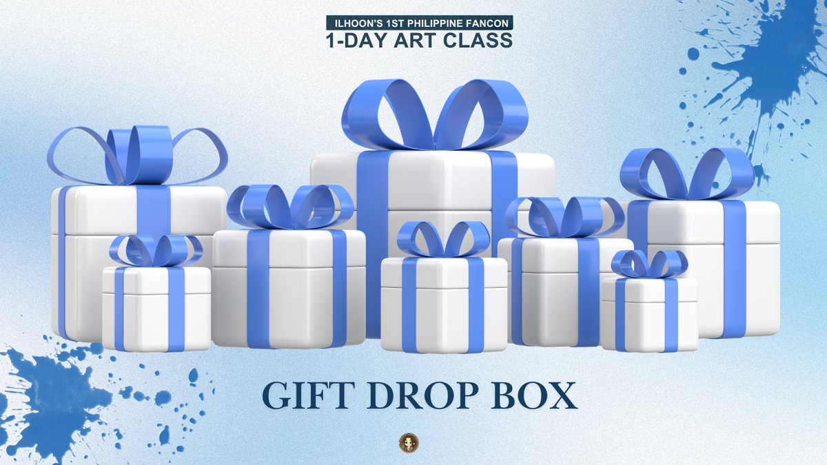 ilhoonday_1004's tweet photo. 📦 Gifts for Ilhoon 💙

For fans who may be wondering if gifts for Ilhoon will be allowed during the event, has already been granted by the artist management for gift drop boxes to be available at the venue.

Fans may place their gifts in the designated drop boxes, and the staff will properly collect and relay them to the artist and artist management.

please stay tuned for more information regading the location of the gift drop boxes 

#ILHOON
#ILHOON_in_Manila 
#1DayArtClassWithILHOON