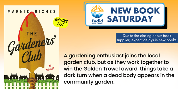 EuclidLibrary's tweet photo. #Gardening is dirty work, but it shouldn't be deadly. When a corpse turns up in the community greenhouse, Gill discovers her new hobby might be more dangerous than she imagined. Can they dig up the truth before someone else is left pushing up the daisies?
#EPLreads #cozymystery https://t.co/a9hvdPiDXo