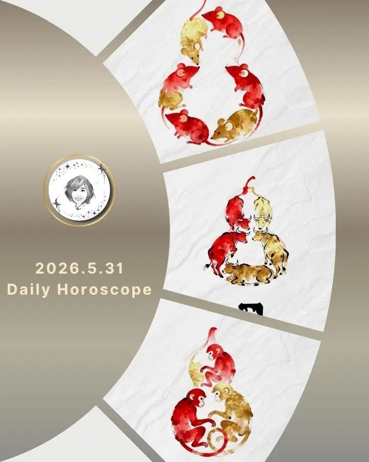 ngocngadotnet's tweet photo. [2026.5.31 - #DailyHoroscope - #ChineseZodiac]
Auspicious: 🐭 Rat, 🐮 Ox, 🐵 Monkey
Inauspicious: 🐷 Pig, 🐯 Tiger, 🐲 Dragon

#Destiny #ZiWeiDouShu #PurpleStarAstrology #ChineseAstrology #Astrology #Metaphysics #ChineseMetaphysics
What's your #zodiacsign? Details below. 👇 https://t.co/PCAnlMCwVq