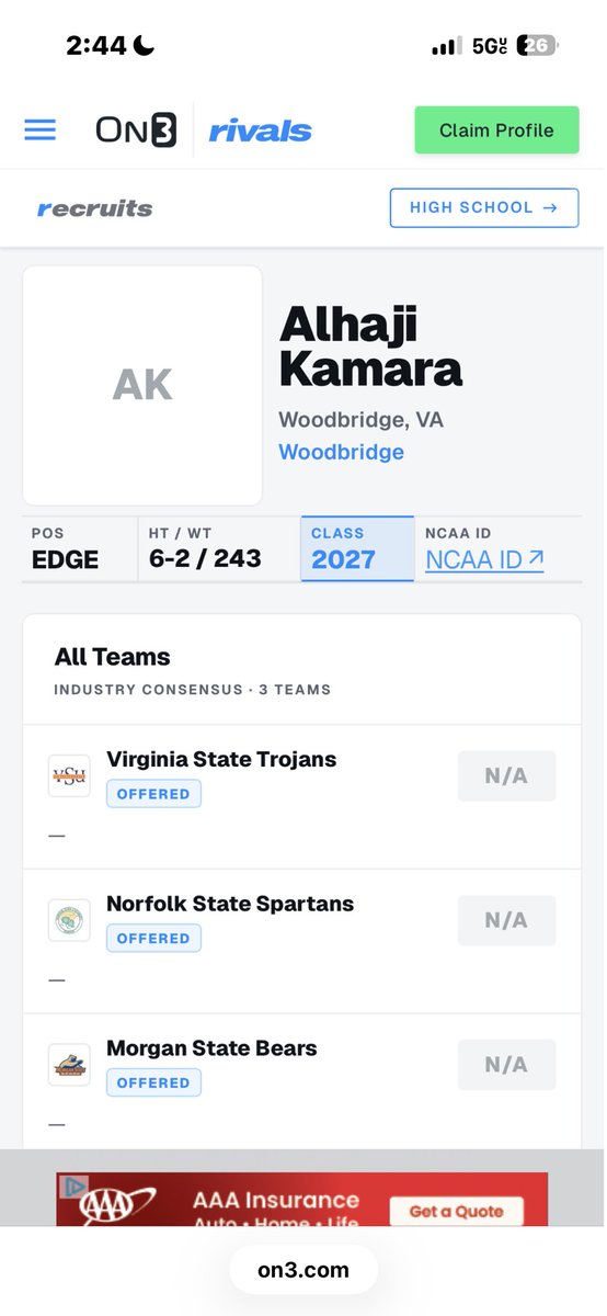 Alhajii_kamara's tweet photo. Beyond blessed 🙌#agtg

@WillVapreps @carljfred @Coach_ReggieCF https://t.co/RAhVY5ogmk