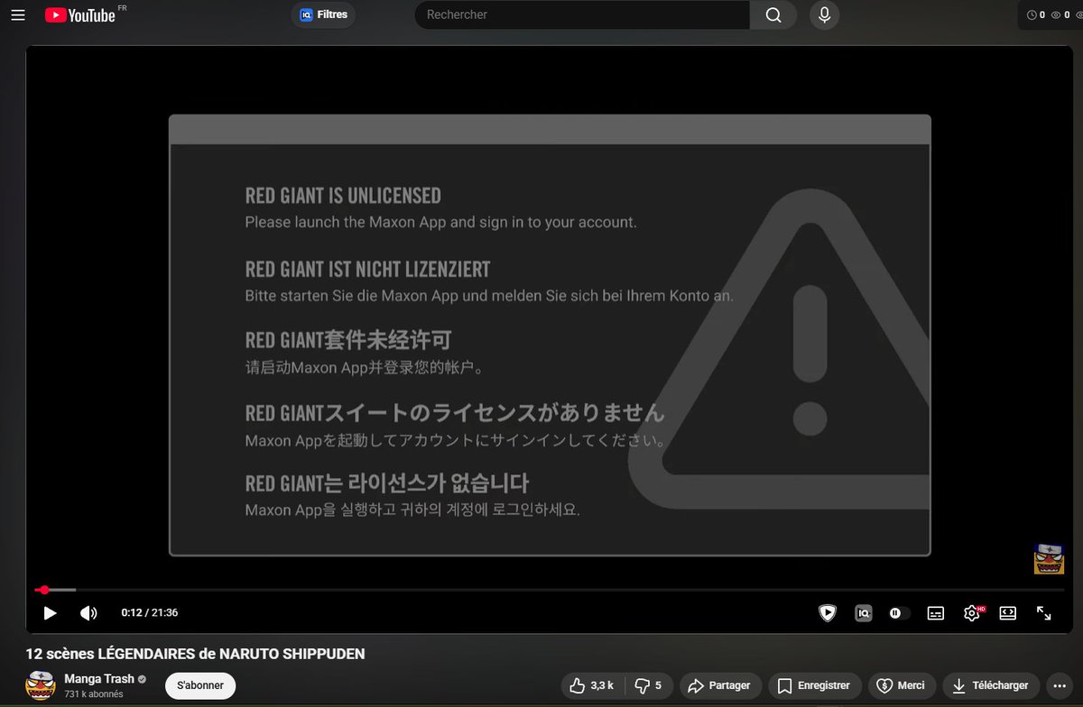 Mervin_Montage's tweet photo. Aïe aïe aïe
Voici pourquoi il faut toujours vérifier son montage avant de l'envoyer au client, car là, dès les premières secondes, le watchtime a du être touché , et ça fait vraiment pas pro https://t.co/6dLfZhjiKG