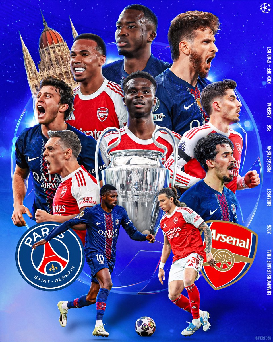 pertdesigns's tweet photo. Who is winning the UCL Final today? 🏆

#PSG I #Arsenal I #UCL I #ChampionsLeague I #UEFAChampionsLeague I #UCLFinal https://t.co/MZr3GkBBCz