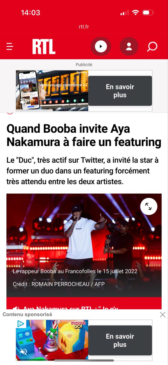 WTonight13's tweet photo. @youtube_replay1 @AyaNakamuraa De 2023 à maintenant, je ne vois pas en quoi la musique d’Aya a changé. C’était la boss en 2023, Booba le disait, et il vient en 2026 pour l’incendier. 😪 https://t.co/G8pPdgyP8D