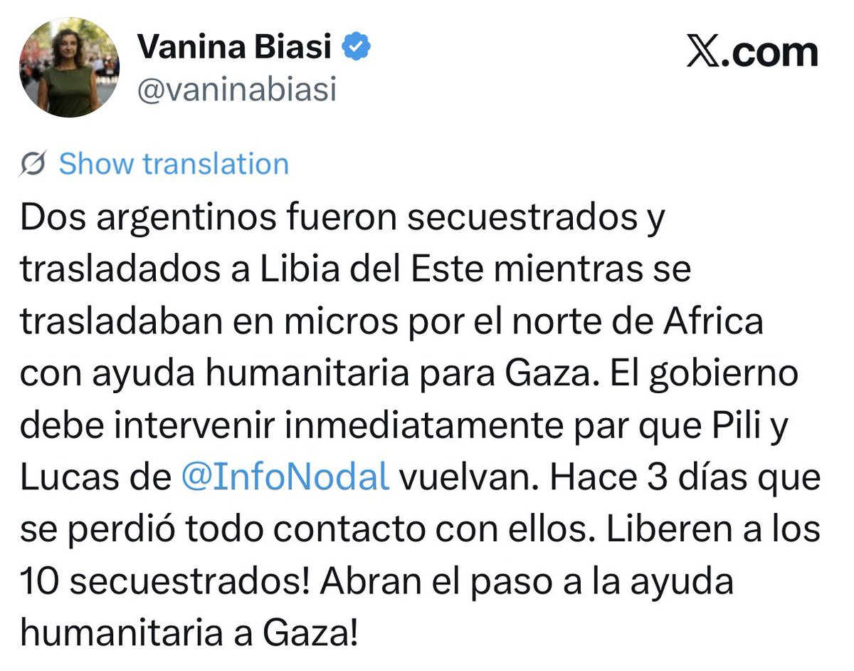 CarlosMaslaton's tweet photo. Vanina, nadie puede alegar su propia torpeza. Esta vez no podés culpar a los judíos y a Israel, se que eso te pone mal. Cómo se les ocurre hacer quilombo en un país árabe? Tan burros son? Si no los matan es por pura suerte. En Libya por más de que digan que van a Gaza les importa un carajo. Los árabes odian a los palestinos. Tienen que estudiar más, no pueden proceder en ningún territorio musulmán como si fuese una Facultad bolchevique de la UBA.